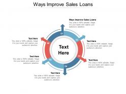 Ways improve sales loans ppt powerpoint presentation layouts microsoft cpb