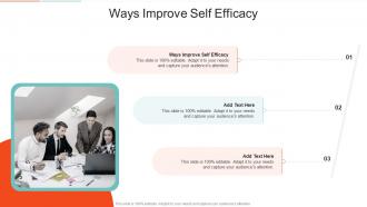 Ways Improve Self Efficacy In Powerpoint And Google Slides Cpb