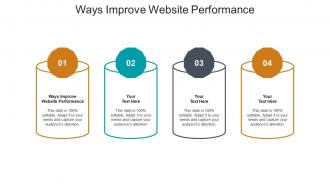 Ways improve website performance ppt powerpoint presentation show background cpb