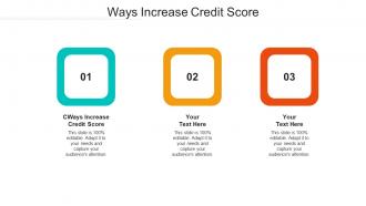Ways increase credit score ppt powerpoint presentation inspiration display cpb