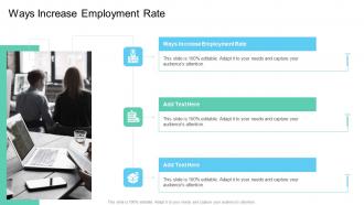 Ways Increase Employment Rate In Powerpoint And Google Slides Cpb