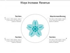 Ways increase revenue ppt powerpoint presentation slides background image cpb