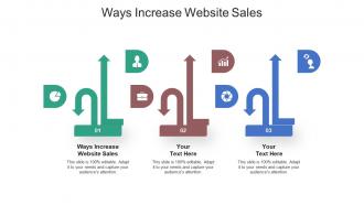 Ways increase website sales ppt powerpoint presentation slides template cpb