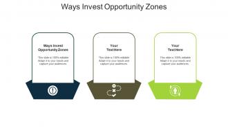 Ways invest opportunity zones ppt powerpoint presentation slides rules cpb