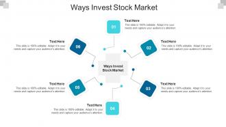 Ways invest stock market ppt powerpoint presentation pictures aids cpb