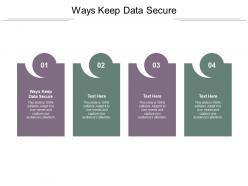 Ways keep data secure ppt powerpoint presentation file visuals cpb