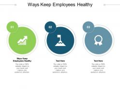 Ways keep employees healthy ppt powerpoint presentation inspiration slideshow cpb