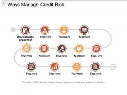 Ways manage credit risk ppt powerpoint presentation gallery design ideas cpb