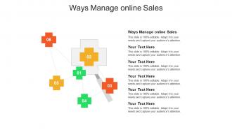Ways manage online sales ppt powerpoint presentation portfolio information cpb