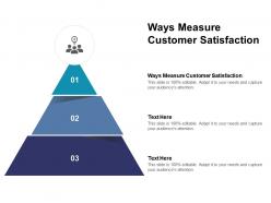 Ways measure customer satisfaction ppt powerpoint presentation icon slides cpb