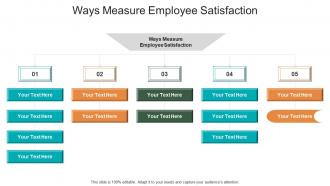 Ways measure employee satisfaction ppt powerpoint presentation layouts microsoft cpb