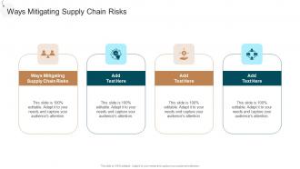 Ways Mitigating Supply Chain Risks In Powerpoint And Google Slides Cpb