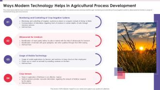 Ways Modern Technology Helps In Agricultural Process Development