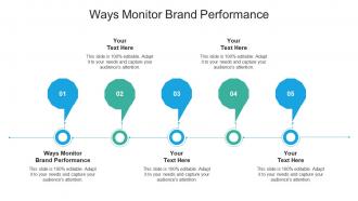 Ways monitor brand performance ppt powerpoint presentation outline objects cpb