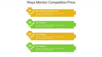 Ways monitor competition price ppt powerpoint presentation infographic template good cpb
