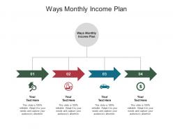 Ways monthly income plan ppt powerpoint presentation file graphics design cpb