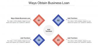 Ways Obtain Business Loan In Powerpoint And Google Slides
