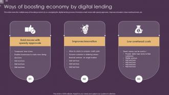 Ways Of Boosting Economy By Digital Lending