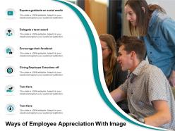 Ways of employee appreciation with image