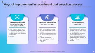 Ways Of Improvement In Recruitment And Selection Process