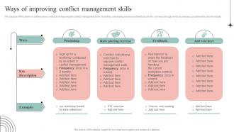 Ways Of Improving Conflict Common Conflict Scenarios And Strategies To Mitigate