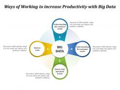 Ways of working to increase productivity with big data