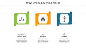 Ways online coaching works ppt powerpoint presentation infographics slideshow cpb
