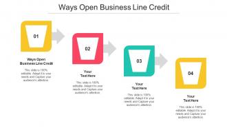 Ways Open Business Line Credit Ppt Powerpoint Presentation Professional Graphics Cpb