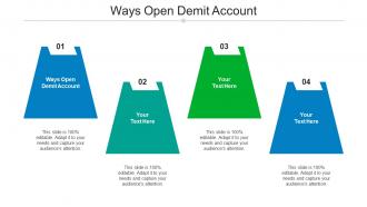 Ways Open Demit Account Ppt Powerpoint Presentation Ideas Template Cpb