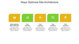 Ways optimize site architecture ppt powerpoint presentation infographic template design inspiration cpb