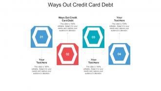 Ways out credit card debt ppt powerpoint presentation information cpb