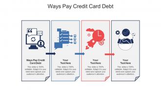 Ways pay credit card debt ppt powerpoint presentation styles good cpb