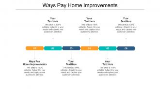 Ways pay home improvements ppt powerpoint presentation summary files cpb