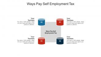 Ways pay self employment tax ppt powerpoint presentation show template cpb