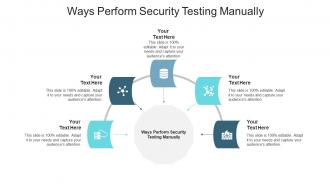 Ways perform security testing manually ppt powerpoint presentation professional background cpb