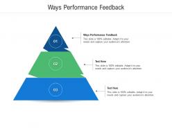 Ways performance feedback ppt powerpoint presentation portfolio graphics pictures cpb