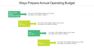 Ways prepare annual operating budget ppt powerpoint presentation show designs cpb