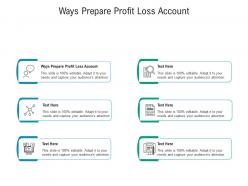 Ways prepare profit loss account ppt powerpoint presentation ideas design inspiration cpb