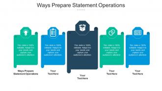 Ways prepare statement operations ppt powerpoint presentation gallery gridlines cpb