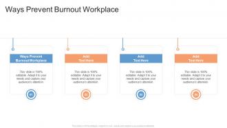 Ways Prevent Burnout Workplace In Powerpoint And Google Slides Cpb