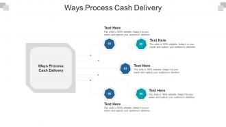 Ways process cash delivery ppt powerpoint presentation infographic template maker cpb