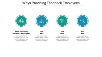 Ways providing feedback employees ppt powerpoint presentation infographics backgrounds cpb