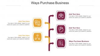 Ways Purchase Business Ppt Powerpoint Presentation Portfolio Guide Cpb
