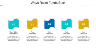 Ways Raise Funds Start Ppt Powerpoint Presentation Portfolio Professional Cpb