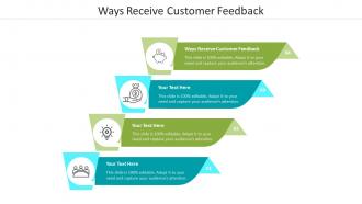 Ways receive customer feedback ppt powerpoint presentation show example cpb