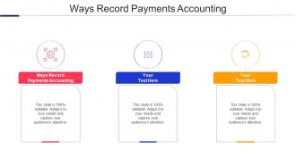 Ways Record Payments Accounting Ppt Powerpoint Presentation Gallery Background Images Cpb