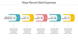 Ways Record Start Expenses Ppt Powerpoint Presentation Ideas Layouts Cpb