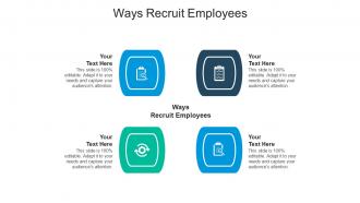 Ways recruit employees ppt powerpoint presentation ideas picture cpb