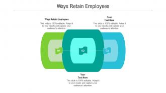 Ways retain employees ppt powerpoint presentation ideas design templates cpb