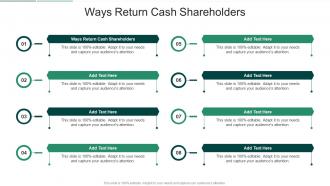 Ways Return Cash Shareholders In Powerpoint And Google Slides Cpb